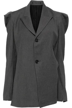YOHJI YAMAMOTO Flanellen blazer met enkele rij knopen