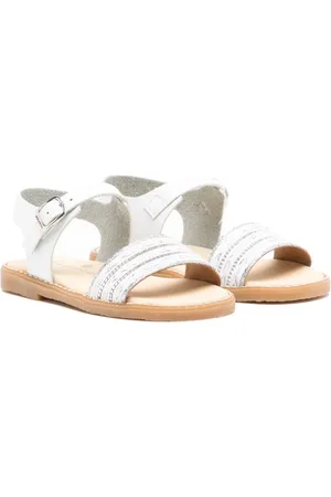 Andanines Leren sandalen verfraaid met kristallen
