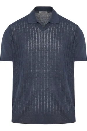 corneliani Poloshirt met textuur en korte mouwen