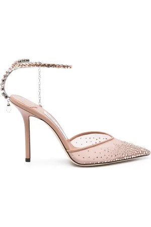 Jimmy Choo Saeda 100 mm pumps verfraaid met kristallen