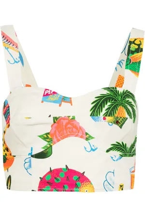 ALÉMAIS Cropped top met tropische print