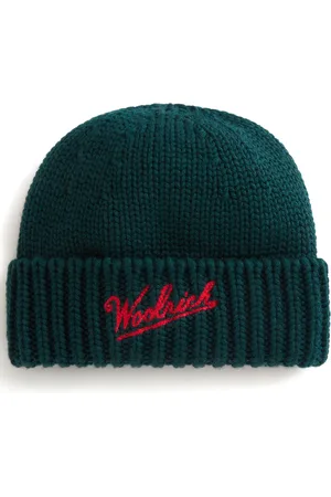 Woolrich Muts van merinowol met logo