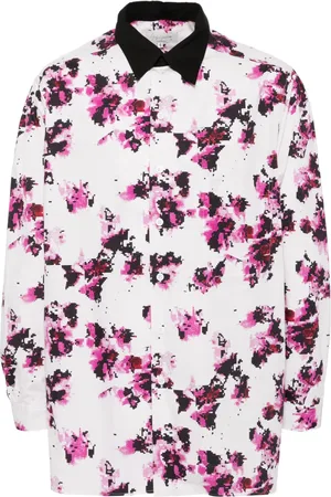 YOHJI YAMAMOTO Khadi overhemd met bloemenprint