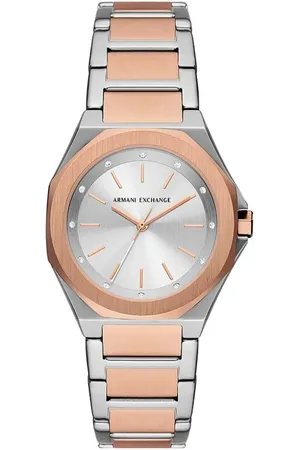 Armani Exchange 34 mm met kristallen wijzerplaat