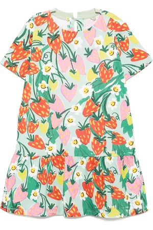 Stella McCartney Jurk met korte mouwen en aardbeienprint