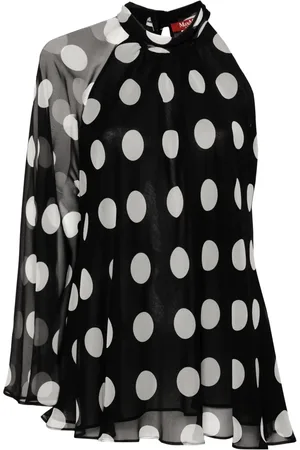 Max Mara Carella blouse met stippen