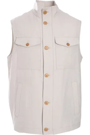 LUCIANO BARBERA Linnen gilet