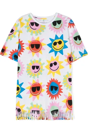 Stella McCartney Jurk met franje en print