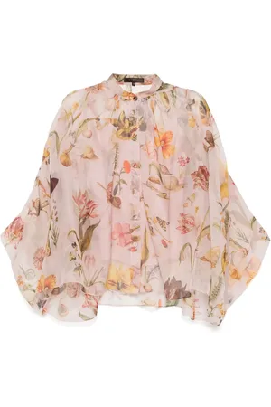 BIYAN Lichtgewicht gesmockte blouse met lange mouwen