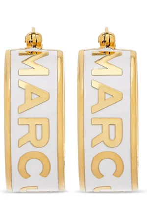 Marc Jacobs The Button emaille oorringen met logo