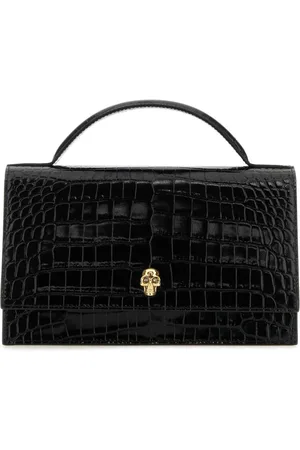 Alexander McQueen Skull schoudertas met krokodillen