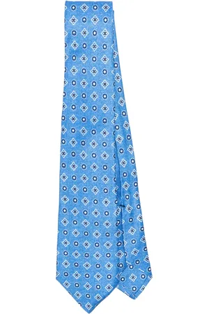 Kiton Zijden stropdas met patroon