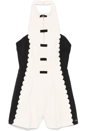 Elisabetta Franchi Crêpe playsuit met gewelfde afwerking