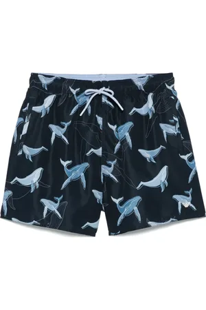 Emporio Armani Zwembroek met zeedierenpatroon