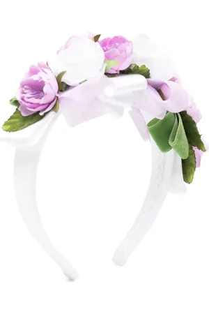 COLORICHIARI Haarband met bloemapplicatie