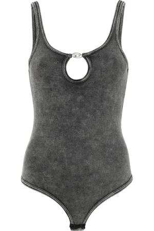 Diesel Ufby geribbelde body met logoplakkaat