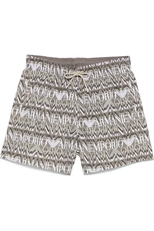 Emporio Armani Zwembroek met oversized logo
