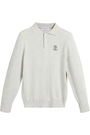 Brunello Cucinelli Katoenen poloshirt met geborduurd logo