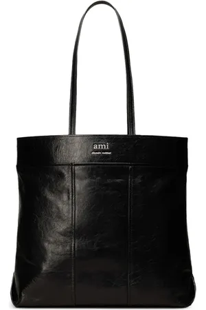 Ami North South leren shopper