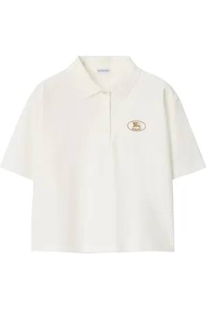 Burberry Cropped cotton polo shirt