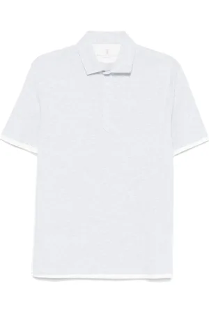 Brunello Cucinelli Poloshirt met gemêleerd effect