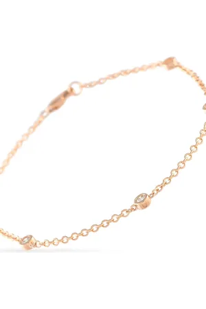 LB Exclusive 14kt roségouden armband met diamant