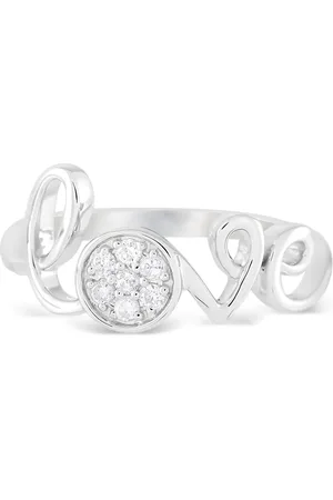 LB Exclusive 14kt witgouden Love ring met diamant