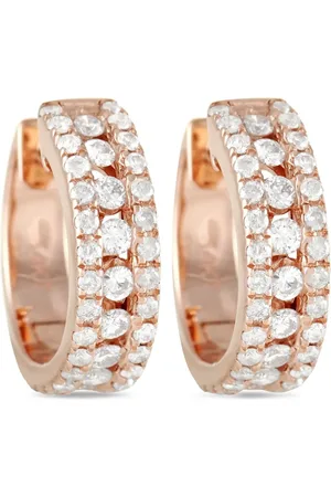 LB Exclusive 14kt roségouden oorbellen met diamant