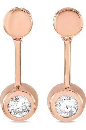 LB Exclusive 14kt roségouden oorbellen met diamant