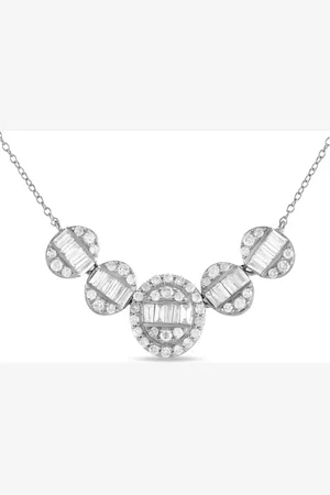LB Exclusive 14kt witgouden halsketting met diamant