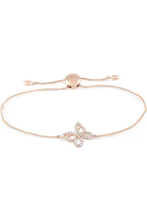LB Exclusive 14kt roségouden Butterfly armband met diamant