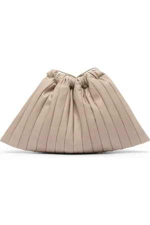 MARSÈLL Arriccio geplooide leren clutch