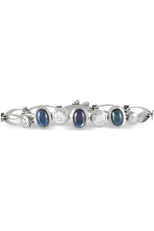 LB Exclusive Platinum armband met diamant en saffier