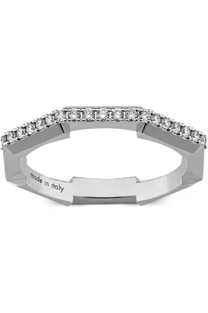 Gucci 18kt witgouden Link To Love ring met diamant
