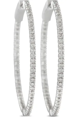 LB Exclusive 14kt witgouden oorbellen met diamond