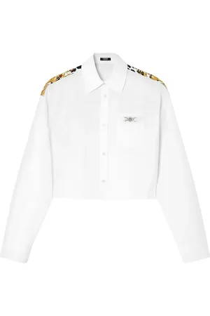 VERSACE Wild Barocco cropped blouse