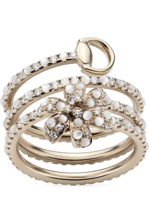 Gucci 18kt geelgouden Flora ring