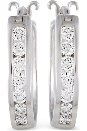 LB Exclusive 14kt witgouden oorbellen met diamond