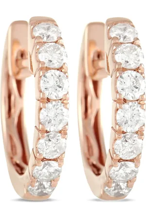 LB Exclusive 14kt roségouden oorringen met diamant