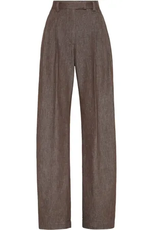 Brunello Cucinelli Ruimvallende gewelfde broek