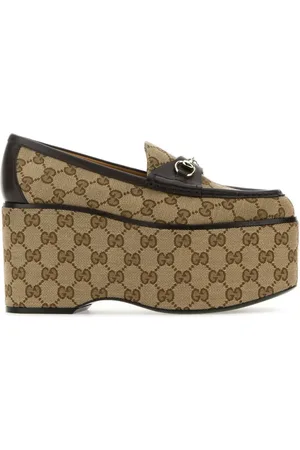 Gucci Horsebit 90 mm loafers met plateauzool
