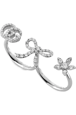 Gucci 18kt witgouden Flora ring