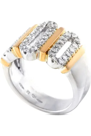Damiani 18kt witgouden ring met diamant