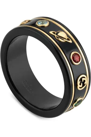 Gucci 18kt geelgouden Icon ring met topaas