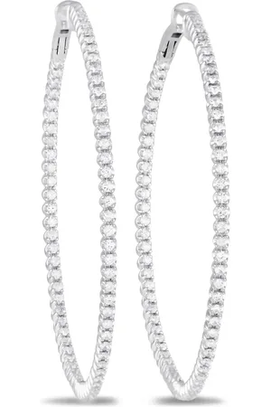LB Exclusive 14kt witgouden oorbellen met diamond