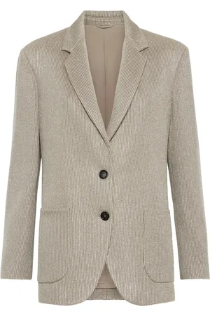 Brunello Cucinelli Blazer met enkele rij knopen