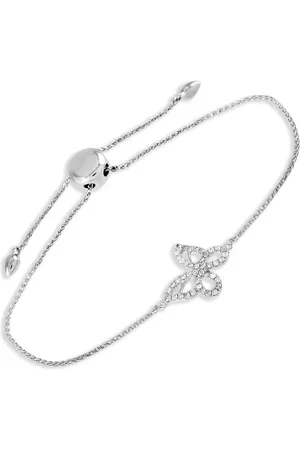 LB Exclusive 14kt witgouden Butterfly armband met diamant