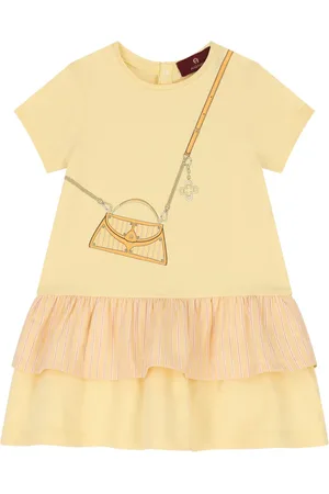 Aigner Jurk met ruches en grafische print
