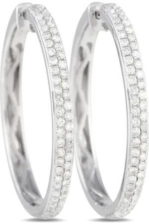 LB Exclusive 14kt witgouden oorbellen met diamond