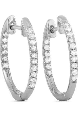 LB Exclusive 14kt witgouden oorbellen met diamond